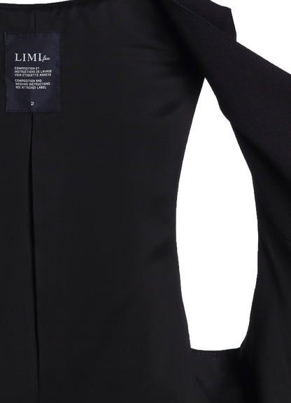 WOOL GABARDINE LAYERED VEST