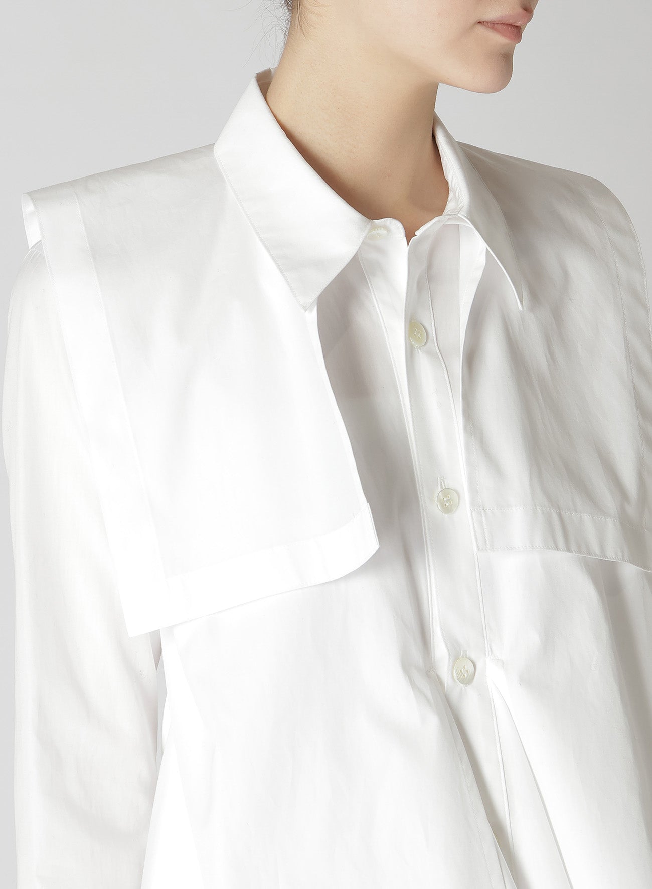 100/2 BROAD COTTON SQUARE HEM LINE SHIRT