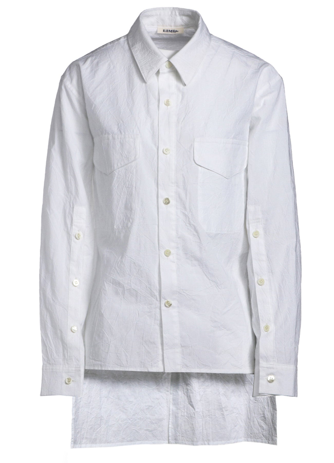 WASHER TYPEWRITER LAYERED COLLAR SHIRT