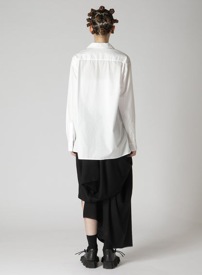 100/2 BROAD COTTON OPEN COLLAR SHIRT