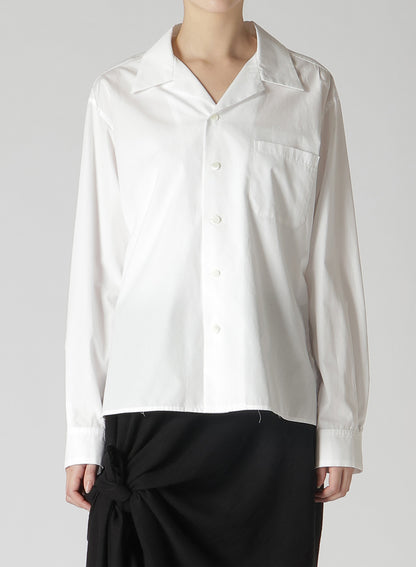 100/2 BROAD COTTON OPEN COLLAR SHIRT