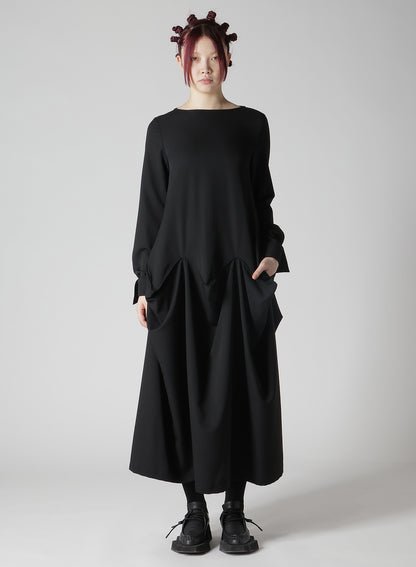 WOOL GABARDINE BOX DRESS