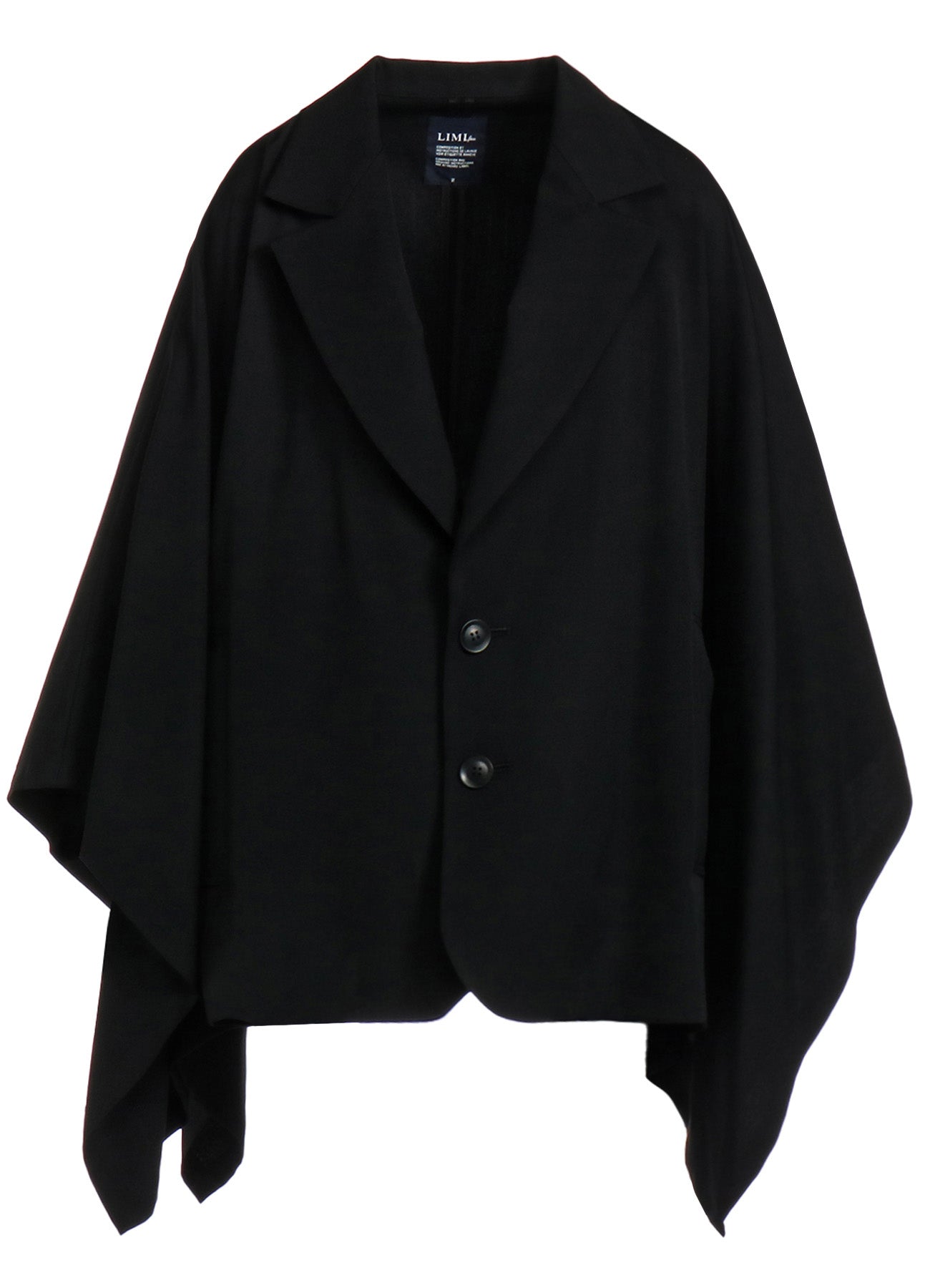 WOOL GABARDINE FLARED SLEEVE JACKET