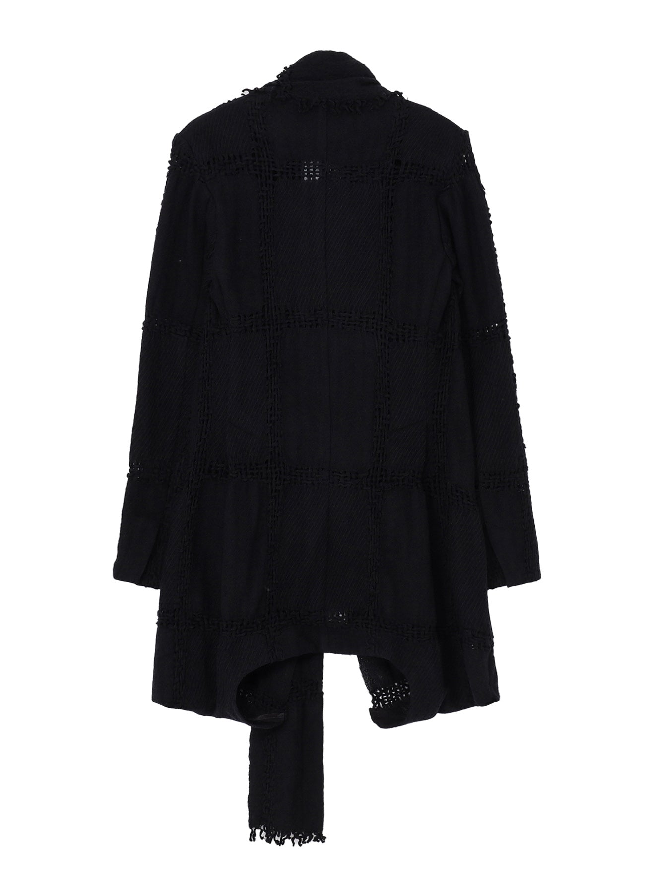 BLOCK JACQUARD STOLE DETAIL JACKET