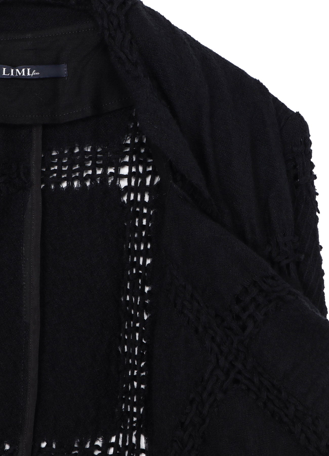 BLOCK JACQUARD STOLE DETAIL JACKET