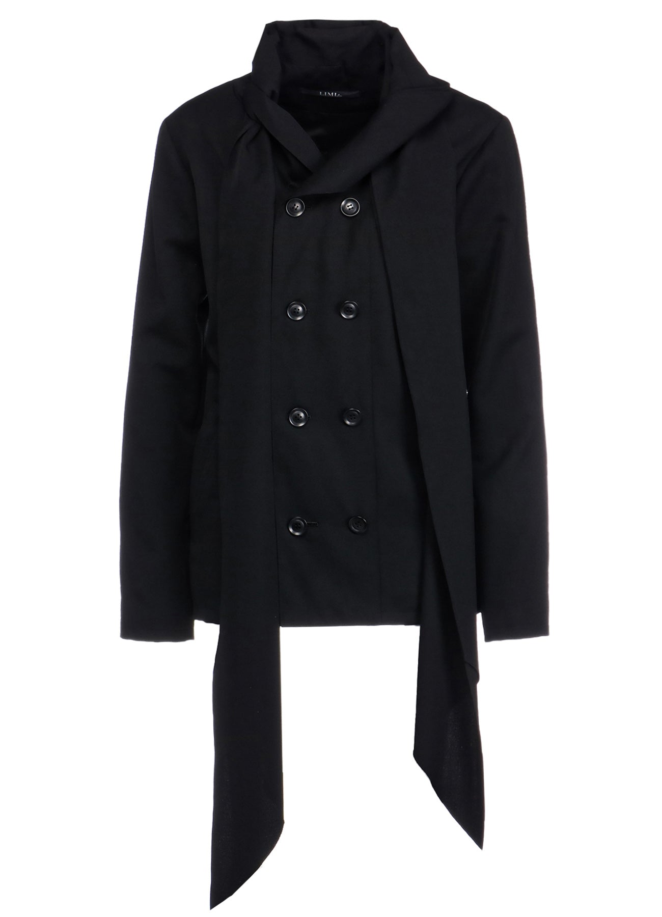 WOOL GABARDINE STOLE DETAIL JACKET