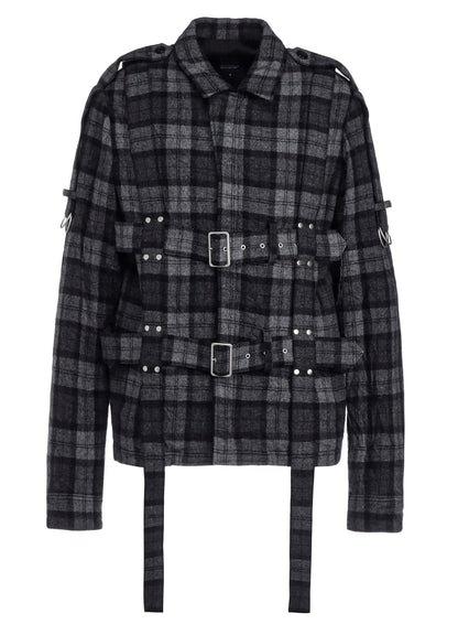 PLAID FLANNEL HARNESS JACKET