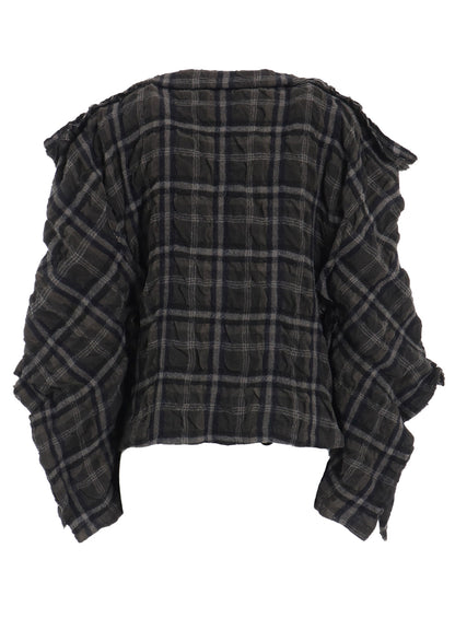 INK DYEING PLAID BOX JACKET B