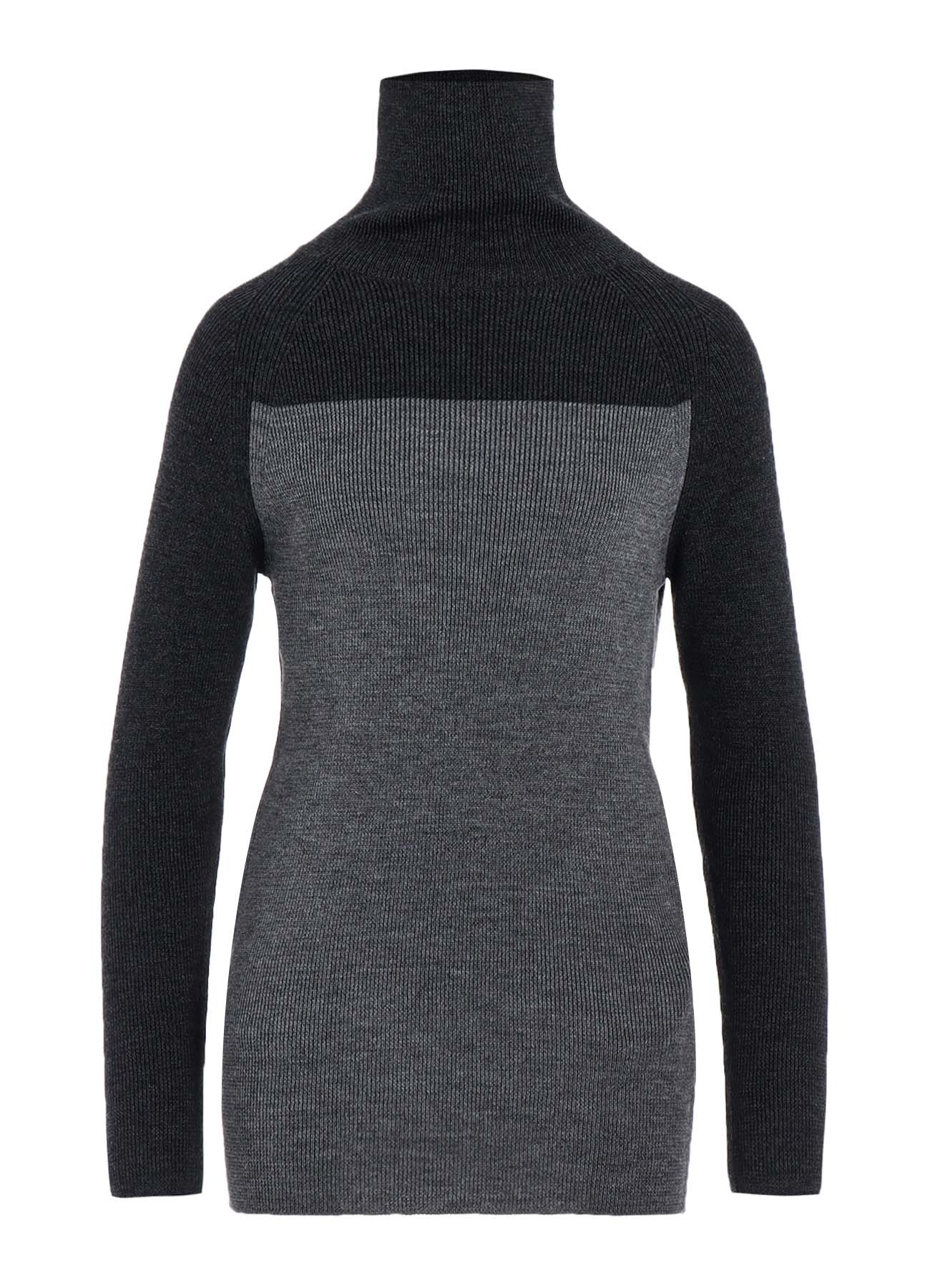 STANDARD WOOL WOSHABLE PLAIN STITCH SIDE TUETLE LONG TURTLE KNITWEAR