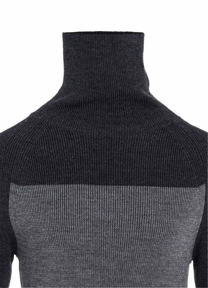 STANDARD WOOL WOSHABLE PLAIN STITCH SIDE TUETLE LONG TURTLE KNITWEAR