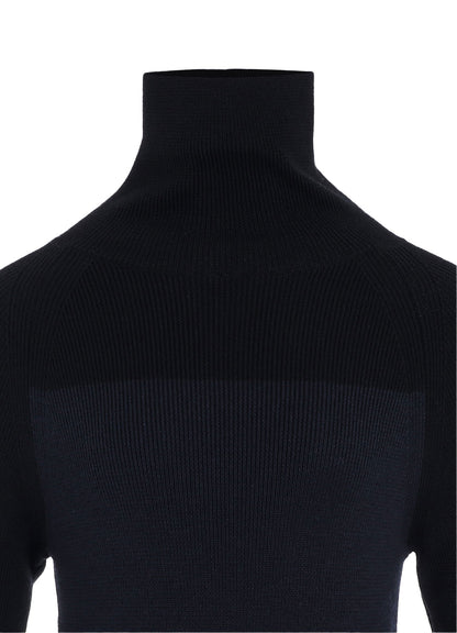 STANDARD WOOL WOSHABLE PLAIN STITCH SIDE TUETLE LONG TURTLE KNITWEAR