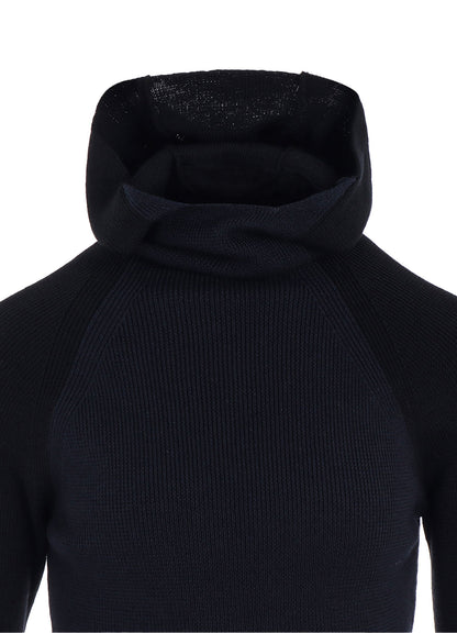 STANDARD WOOL WOSHABLE PLAIN STITCH SIDE HOODED KNITWEAR