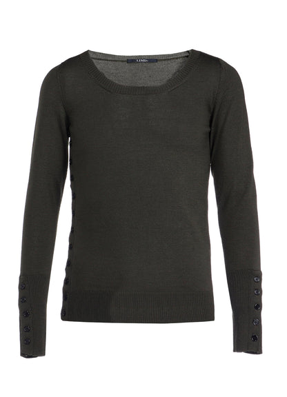 STANDARD SOFT WOOL WOSHABLE PLAIN STITCH SIDE SWEATER