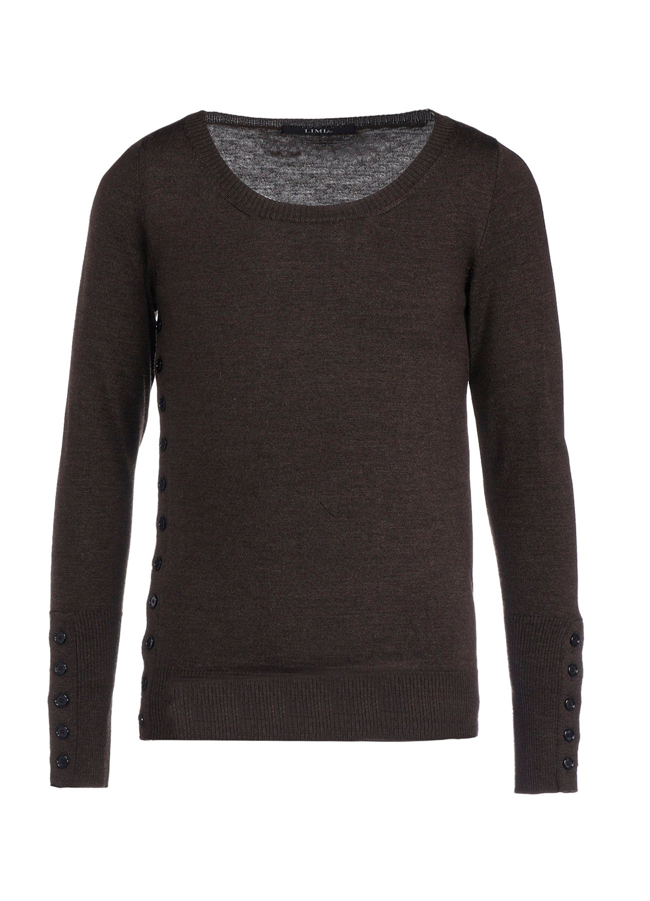 STANDARD SOFT WOOL WOSHABLE PLAIN STITCH SIDE SWEATER