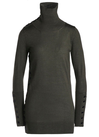 STANDARD SOFT WOOL WOSHABLE PLAIN STITCH SIDE TURTLE SWEATER