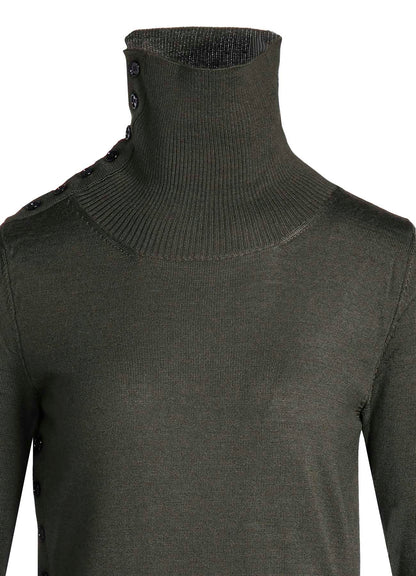 STANDARD SOFT WOOL WOSHABLE PLAIN STITCH SIDE TURTLE SWEATER