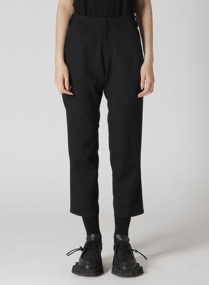 WOOL GABARDINE STRAIGHT PANTS