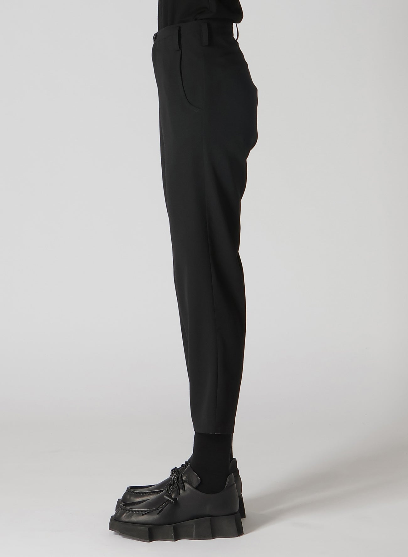 WOOL GABARDINE STRAIGHT PANTS