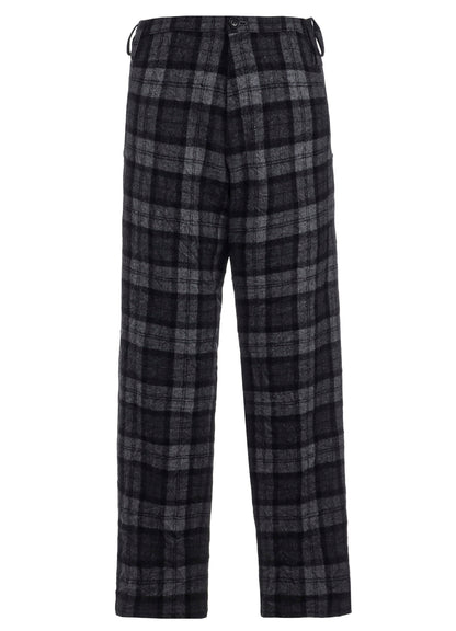 PLAID FLANNEL STRAIGHT PANTS