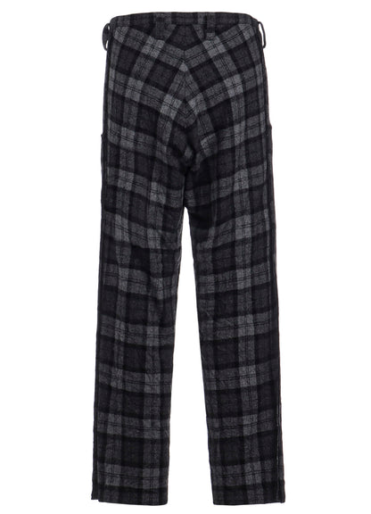 PLAID FLANNEL STRAIGHT PANTS