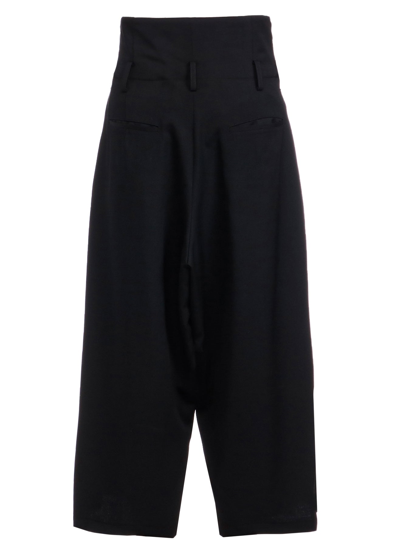 WOOL GABARDINE HIGH-WAIST CROPPED PANTS