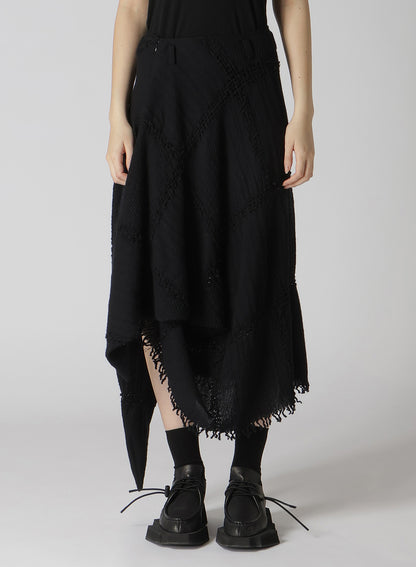 BLOCK JACQUARD THORN SKIRT