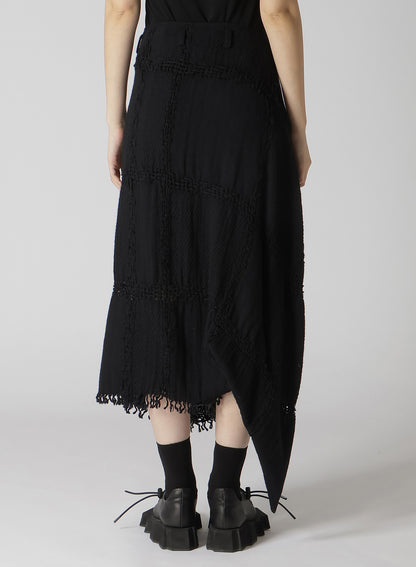 BLOCK JACQUARD THORN SKIRT