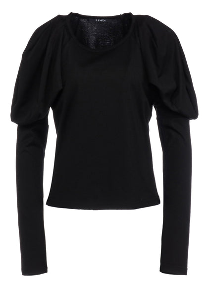 SINGLE JERSEY PUFF SLEEVES T-SHIRT