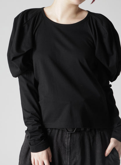 SINGLE JERSEY PUFF SLEEVES T-SHIRT