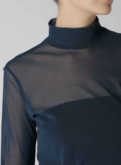 TULLE HIGH NECK PULLOVER