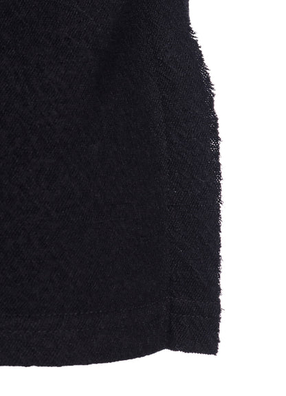 WOOL SHRINK SINGLE JERSEY BUSTIER DETAIL LONG T-SHIRT