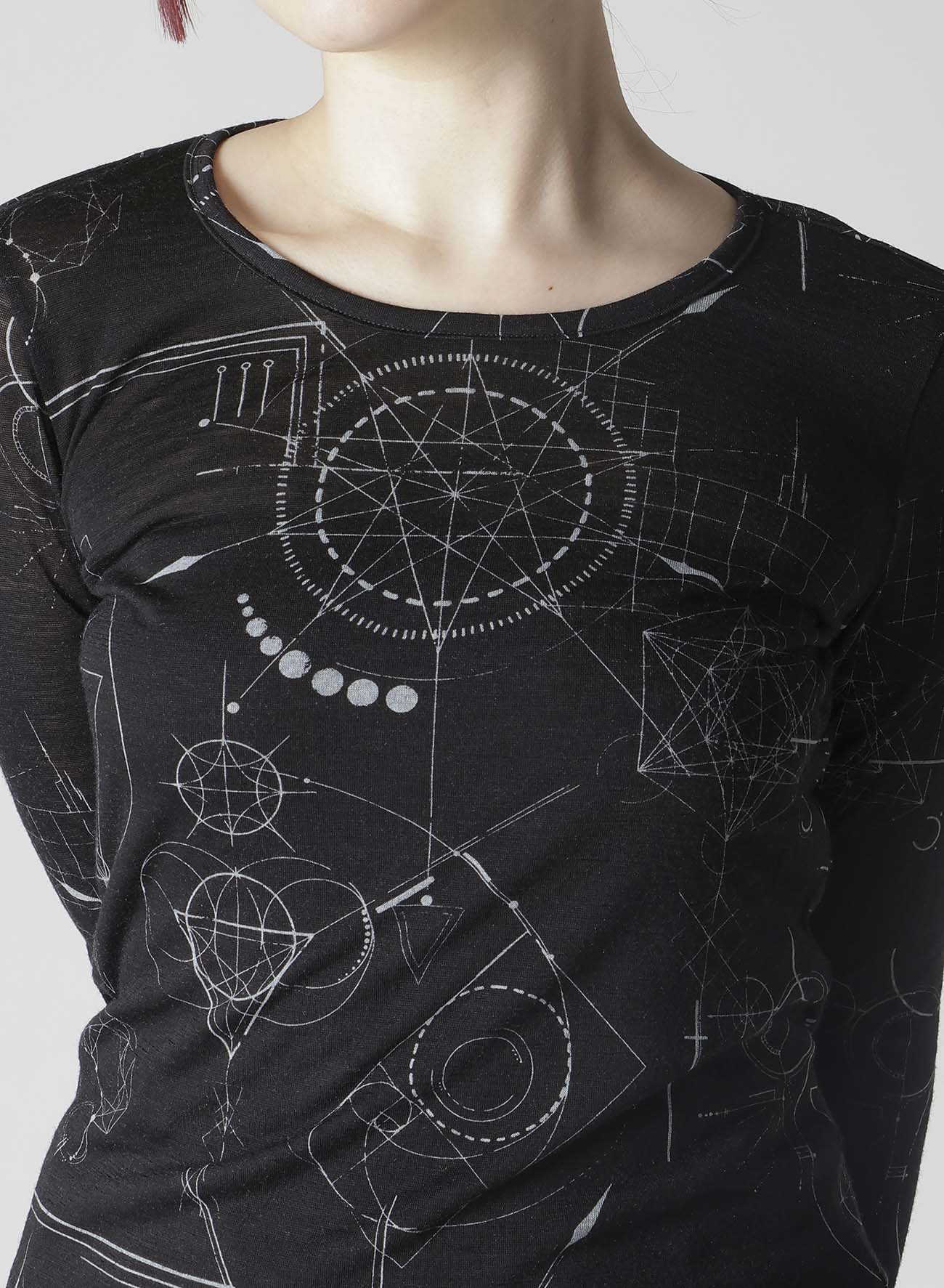 TATTOO PRINT LONG T-SHIRT