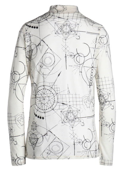 TATTOO PRINT HIGH NECK PULLOVER