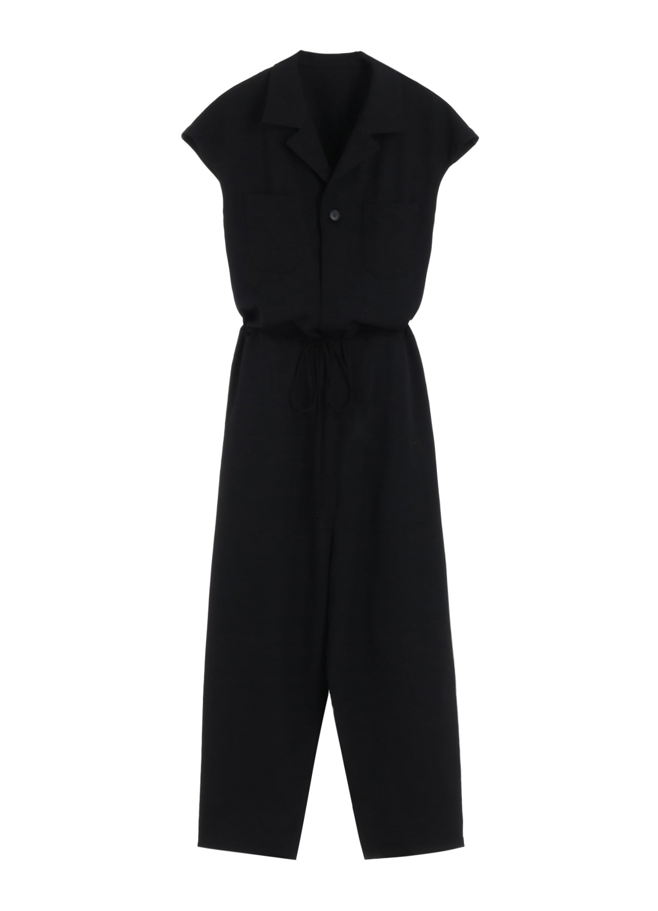 WOOL GABARDINE OPEN COLLOR OVERALLS