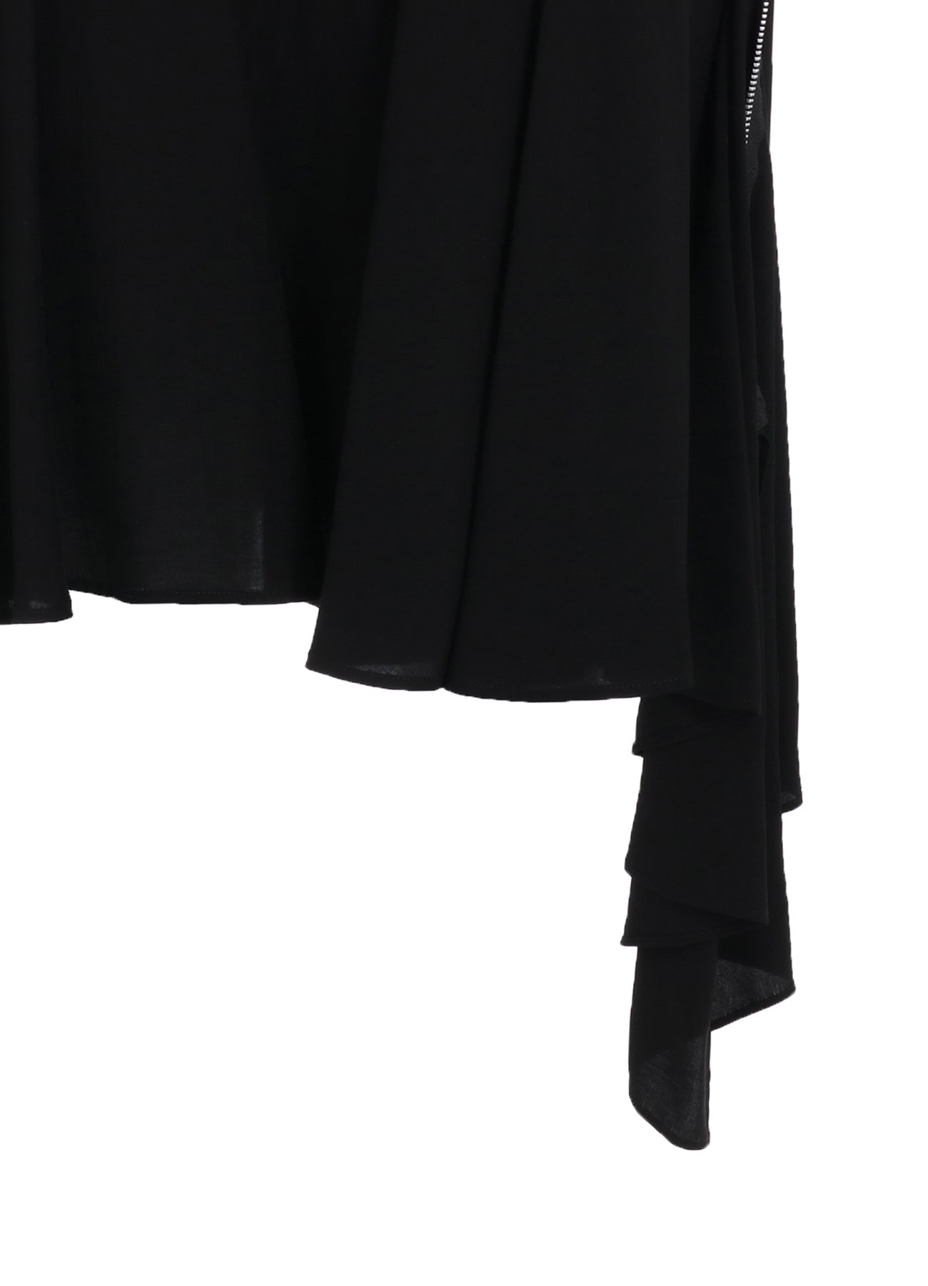 HARD TWIST GABARDINE ZIP ONE SHOULDER DRESS