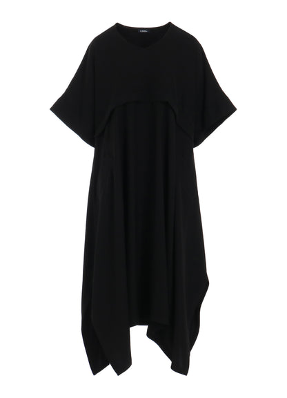 【12/13 10:00(JST) Release】DOUBLE SATIN V-NECK FLARE DRESS