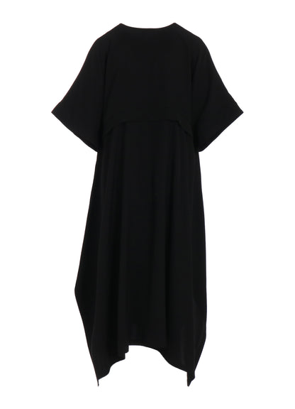 【12/13 10:00(JST) Release】DOUBLE SATIN V-NECK FLARE DRESS