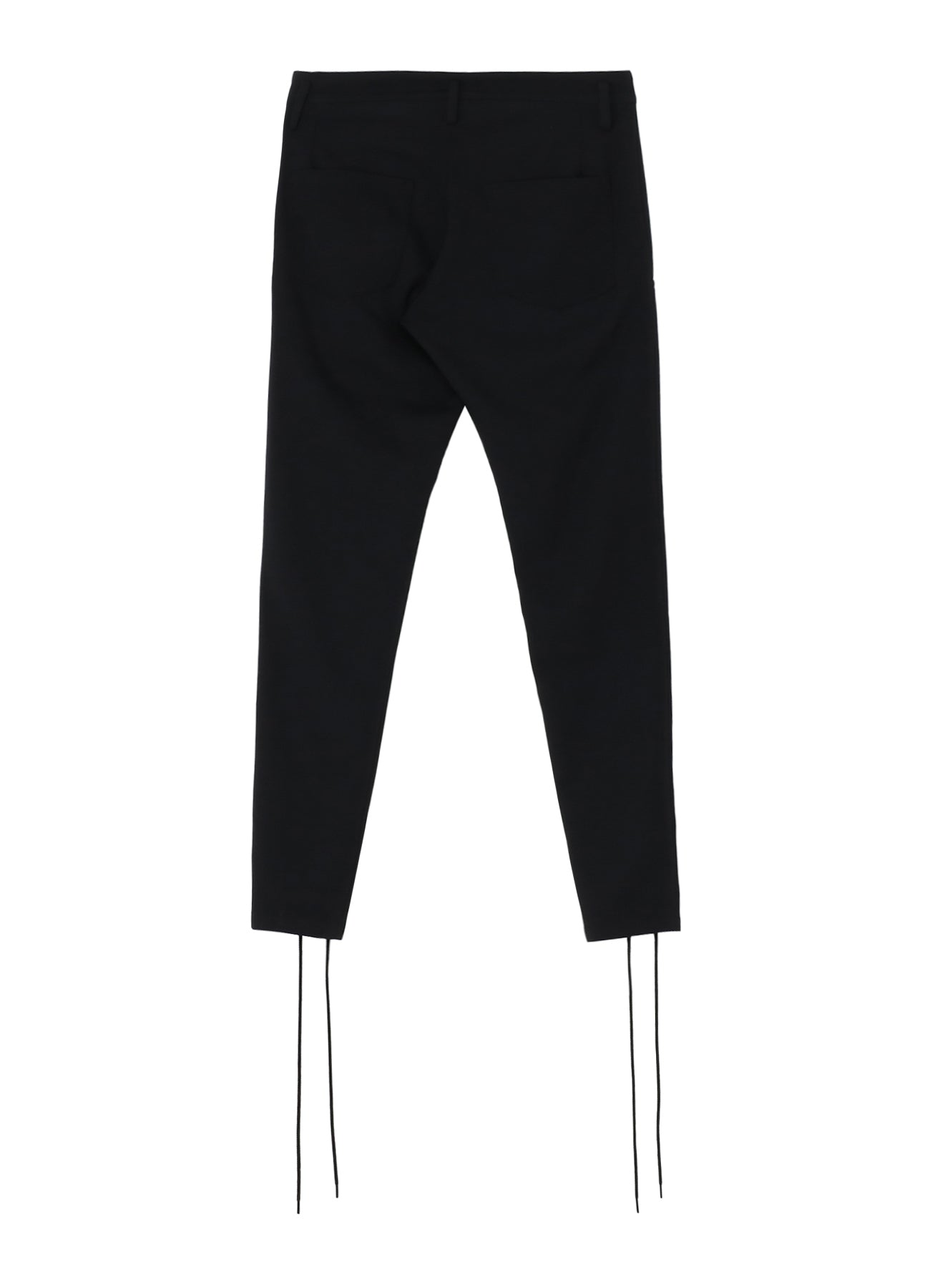 WOOL GABARDINE LACE-UP PANTS