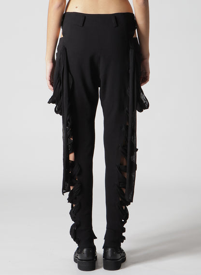 GAUZE RIBBON LACE-UP PANTS