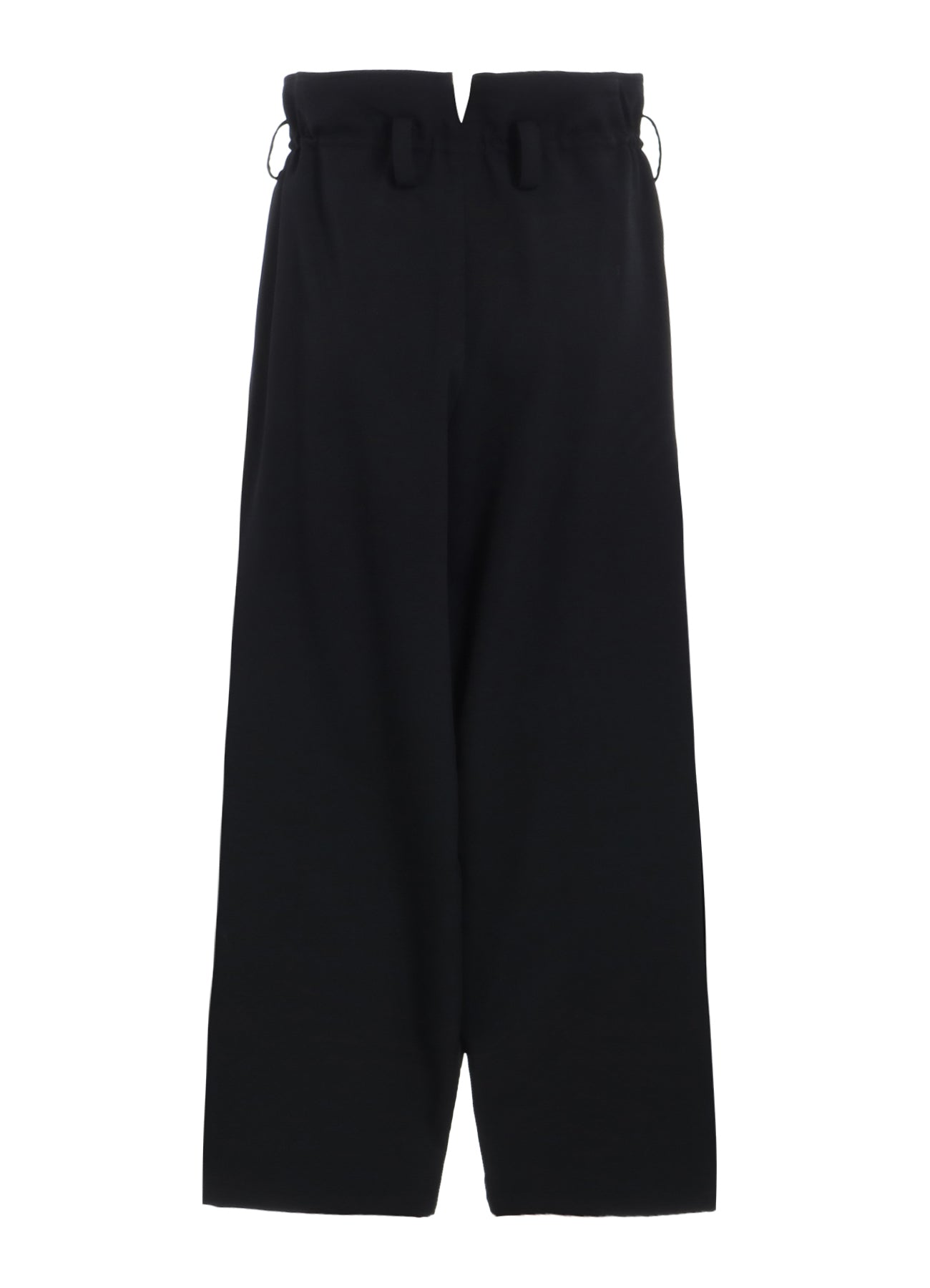 WOOL GABARDINE WAIST STRING TUCK PANTS