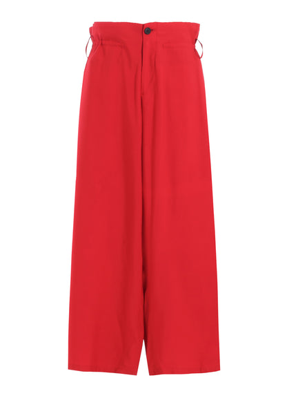 BACK SATIN CROSS WAIST STRING TUCK PANTS