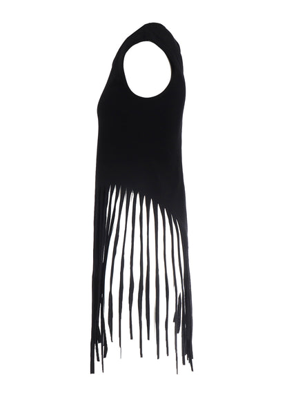 FRINGE PLAIN STITCH HEM FRINGE TANK TOP