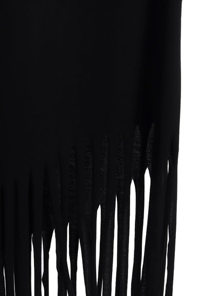 FRINGE PLAIN STITCH HEM FRINGE TANK TOP