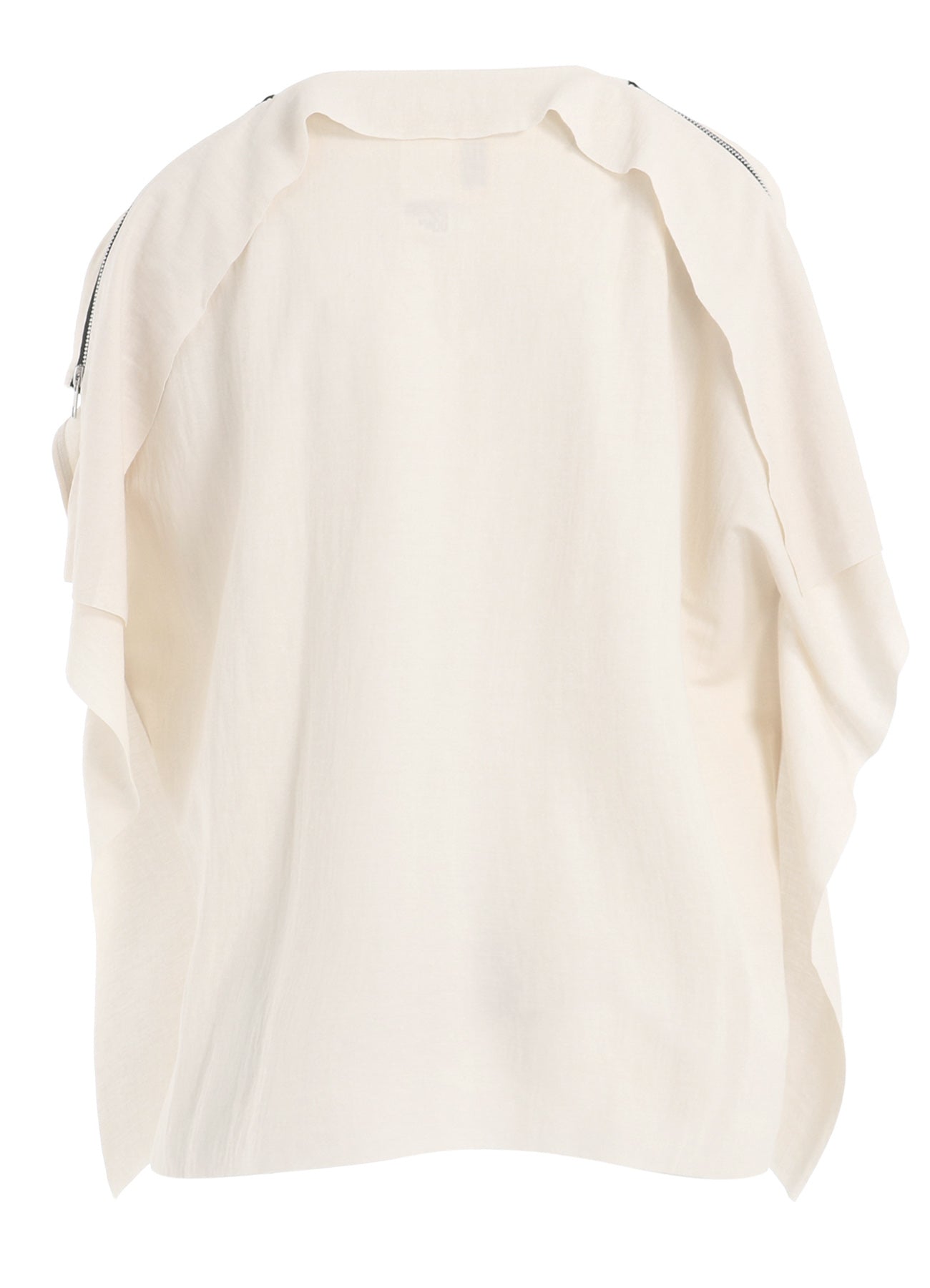 NATURAL SMOOTH SQUARE ZIP T-SHIRT