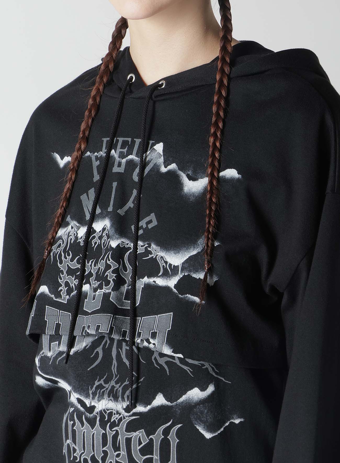 LOGO COLLAGE PRINTED LAYERED SEPARATE HOODIE