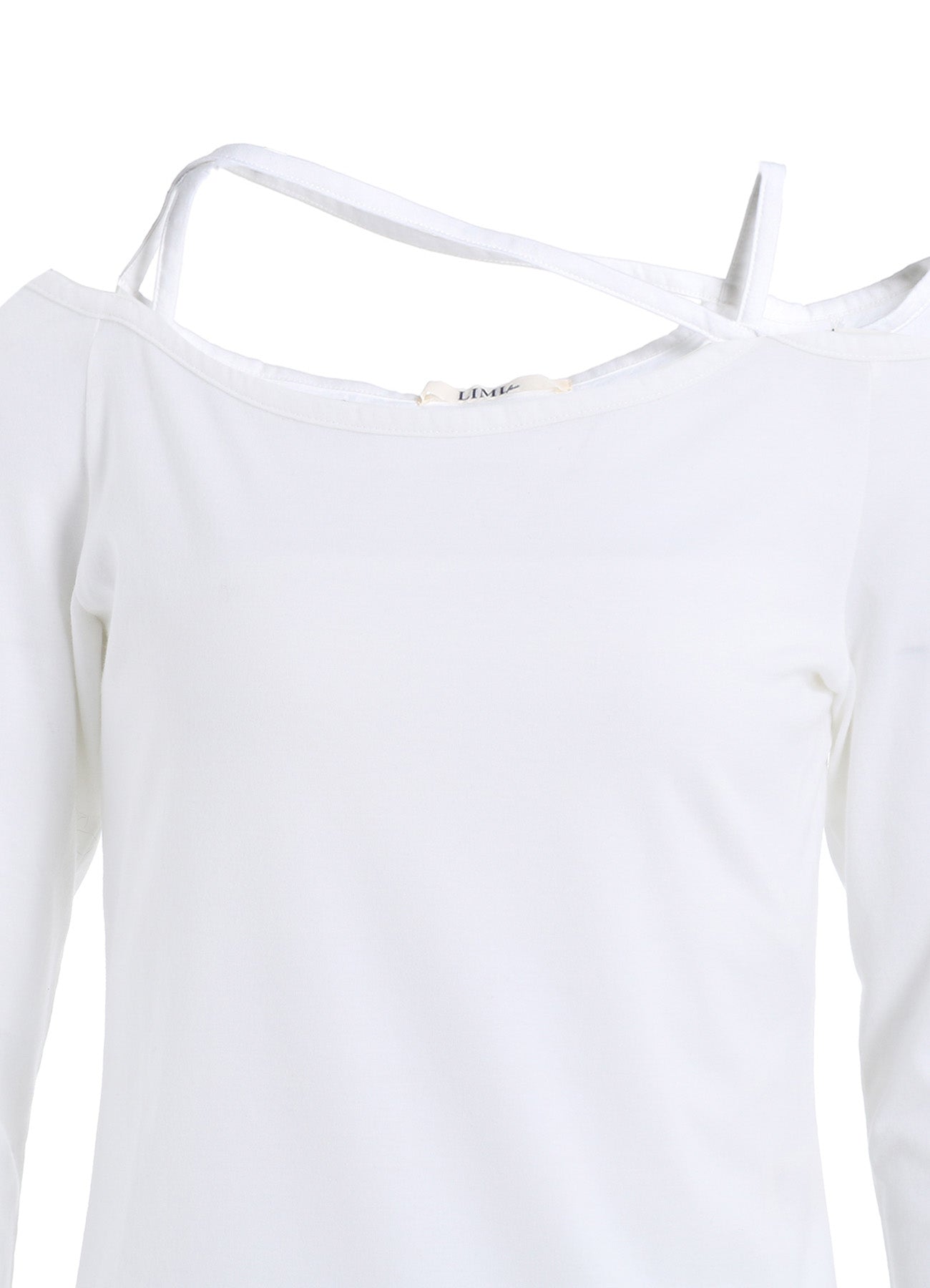 PLAIN STITCH STRING DETAIL LONG SLEEVE T-SHIRT