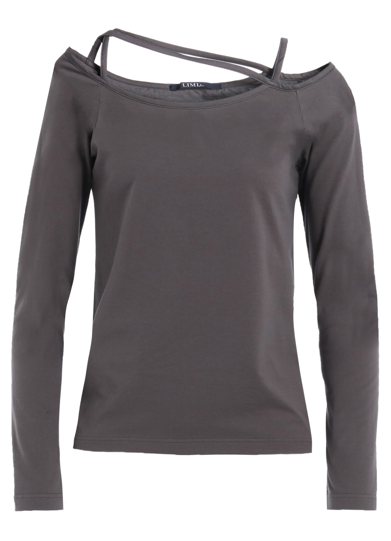 PLAIN STITCH STRING DETAIL LONG SLEEVE T-SHIRT