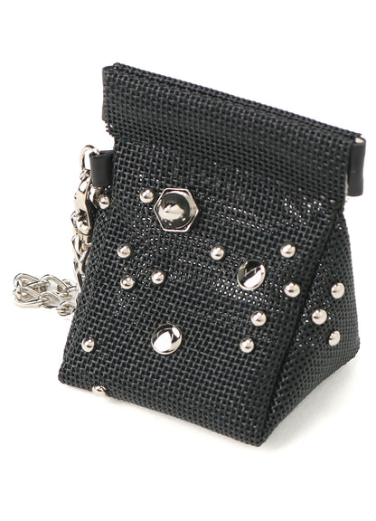 MICRO MESH DOT STUDS POUCH S