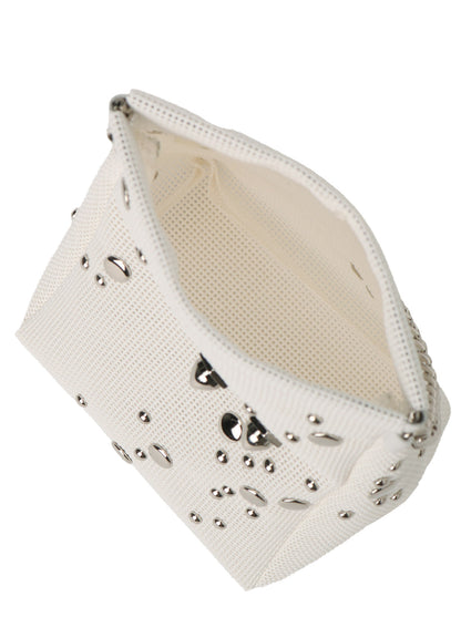 MICRO MESH DOT STUDS POUCH L