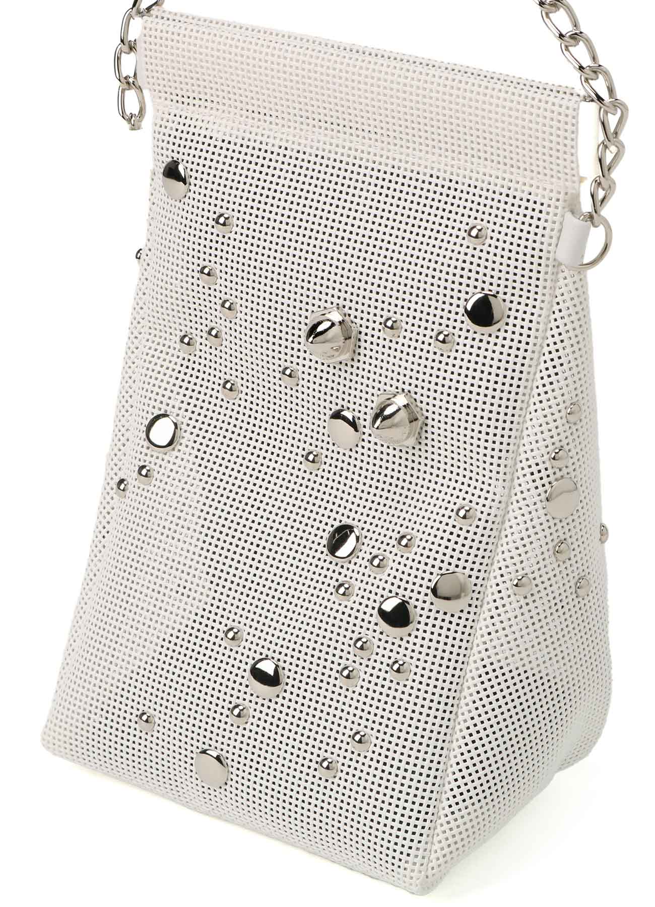 MICRO MESH DOT STUDS POUCH L